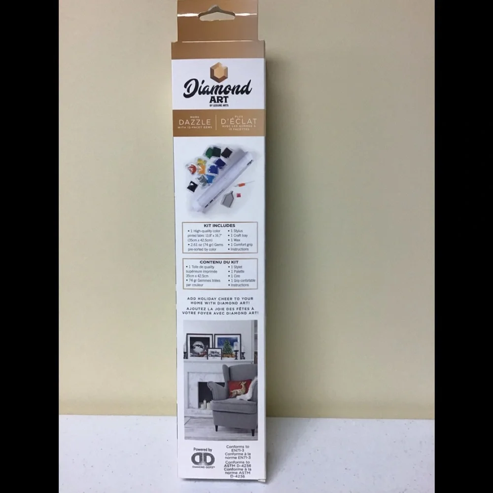 Diamond Art Paint by Number “Christmas House” Kit - Picture 2 of 5
